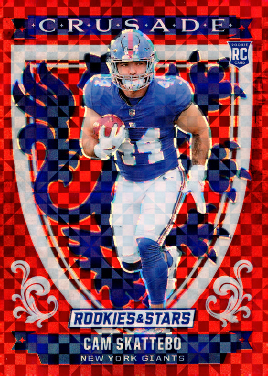 2025 Panini Rookies & Stars #21 Cam Skattebo Crusade Red Plaid