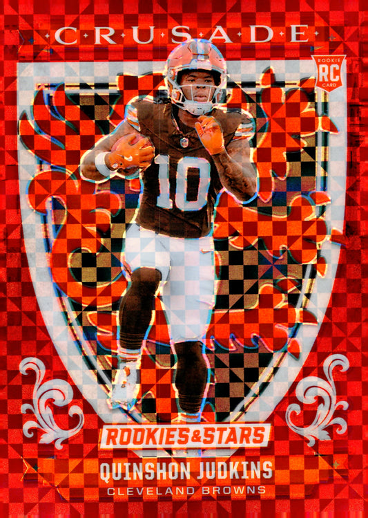 2025 Panini Rookies & Stars #20 Quinshon Judkins Crusade Red Plaid